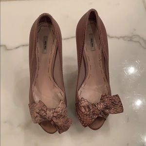 Miu Miu platform, peep-toe heels